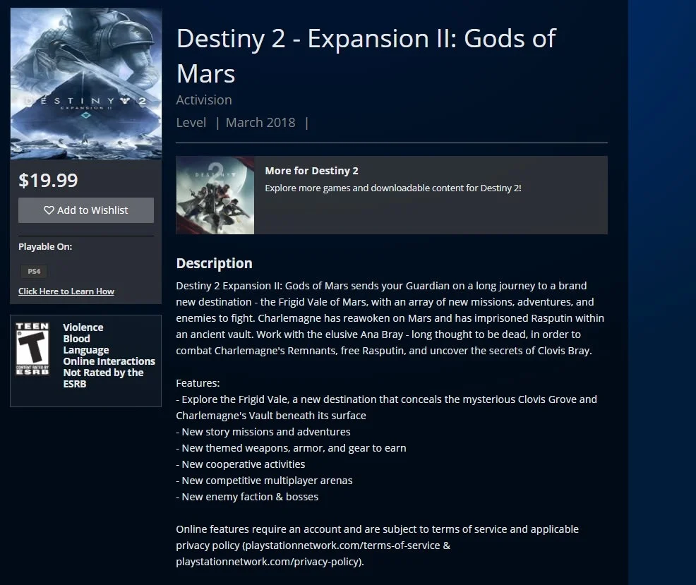 Следующее дополнение к Destiny 2, похоже, будет называться Gods of Mars - фото 1