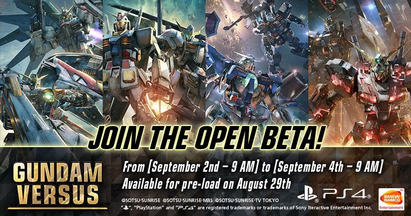 Открытое бета-тестирование Gundam Versus начнется в сентябре - фото 1