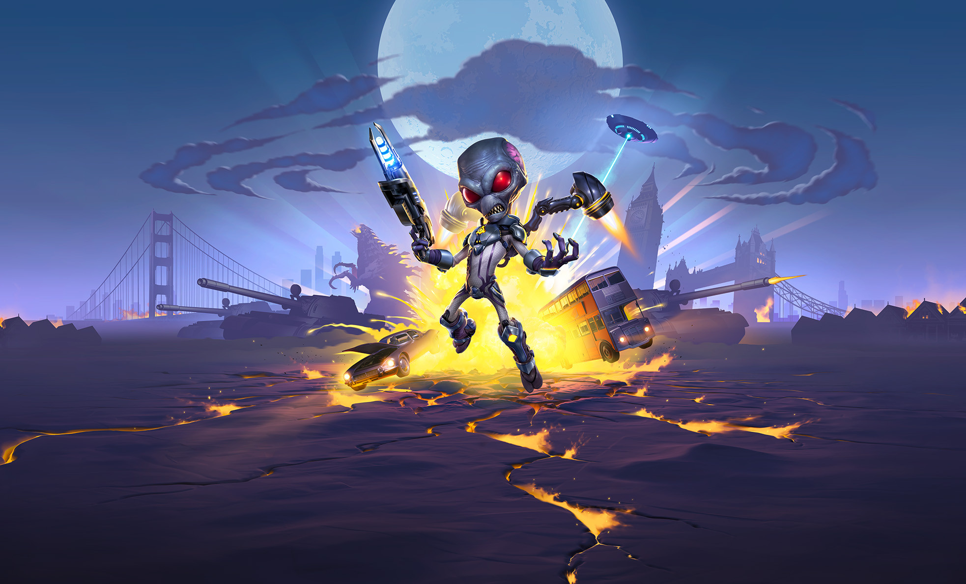 Русские субтитры и просадки: утечки с закрытой беты Destroy All Humans 2 - изображение обложка