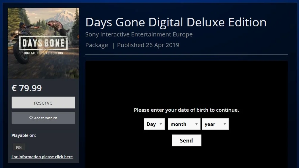 В PS Store появился предзаказ Days Gone — за единственное издание просят 5099 рублей - фото 2