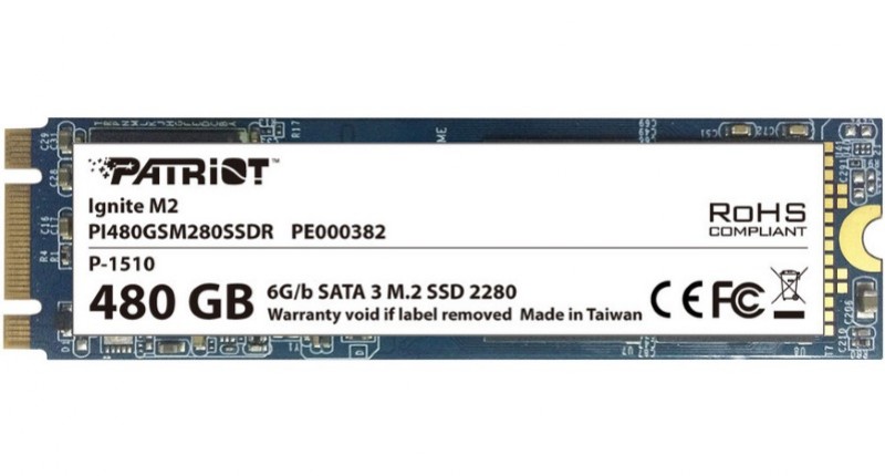 Накопители Patriot Ignite доступны в исполнении M.2 - изображение обложка