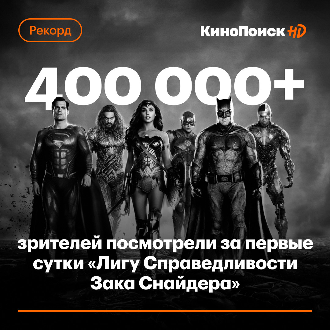 Лига справедливости» Зака Снайдера показала лучший старт на «КиноПоиске» —  Игромания