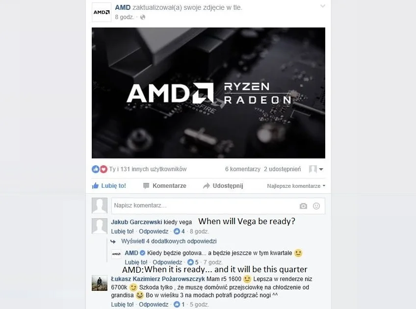 AMD обещает выпустить видеокарты Vega во втором квартале - фото 1
