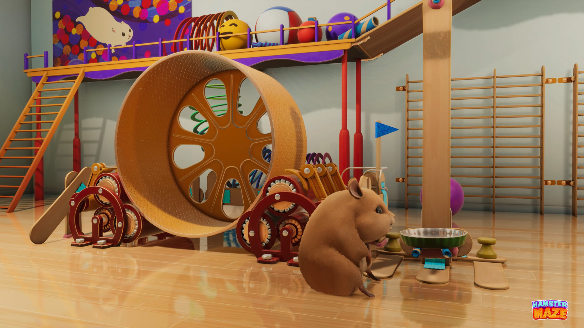 В Hamster Maze нам предстоит заниматься воспитанием хомячков - изображение обложка