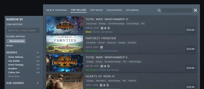 В Steam появились новые страницы с метками, жанрами и категориями - фото 1