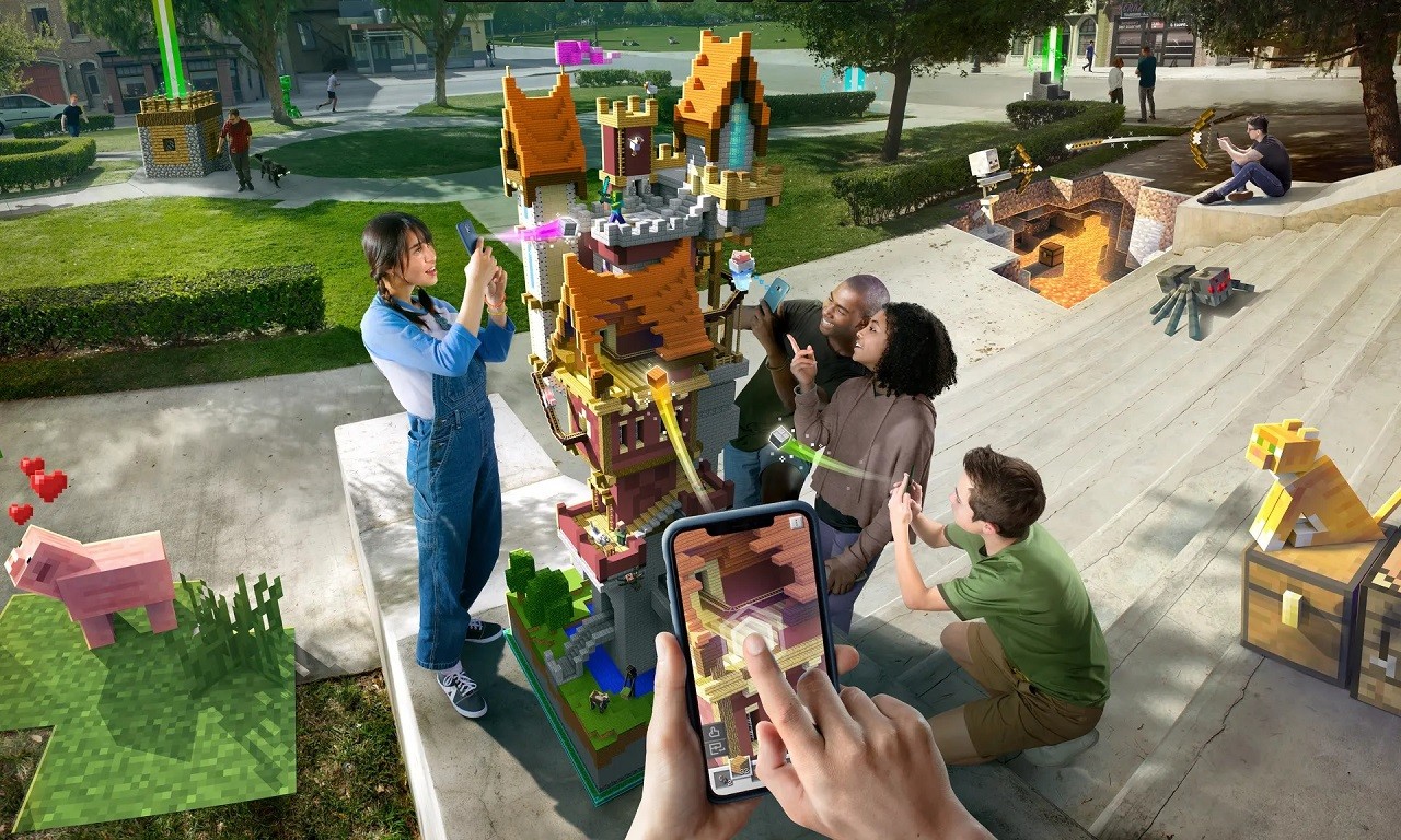 На конференции Microsoft Inspire показали возможности Minecraft Earth - изображение обложка