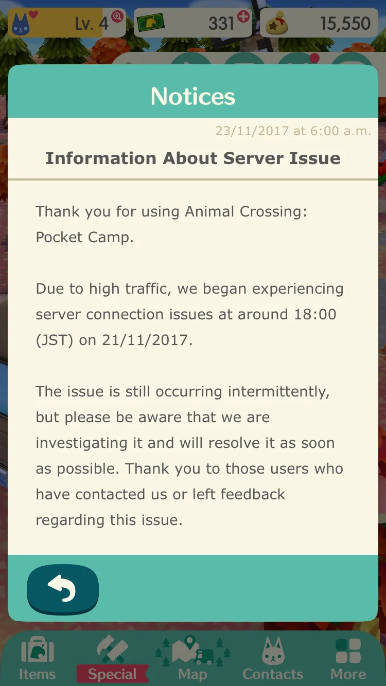 Nintendo извиняется за проблемы с Animal Crossing: Pocket Camp - фото 1