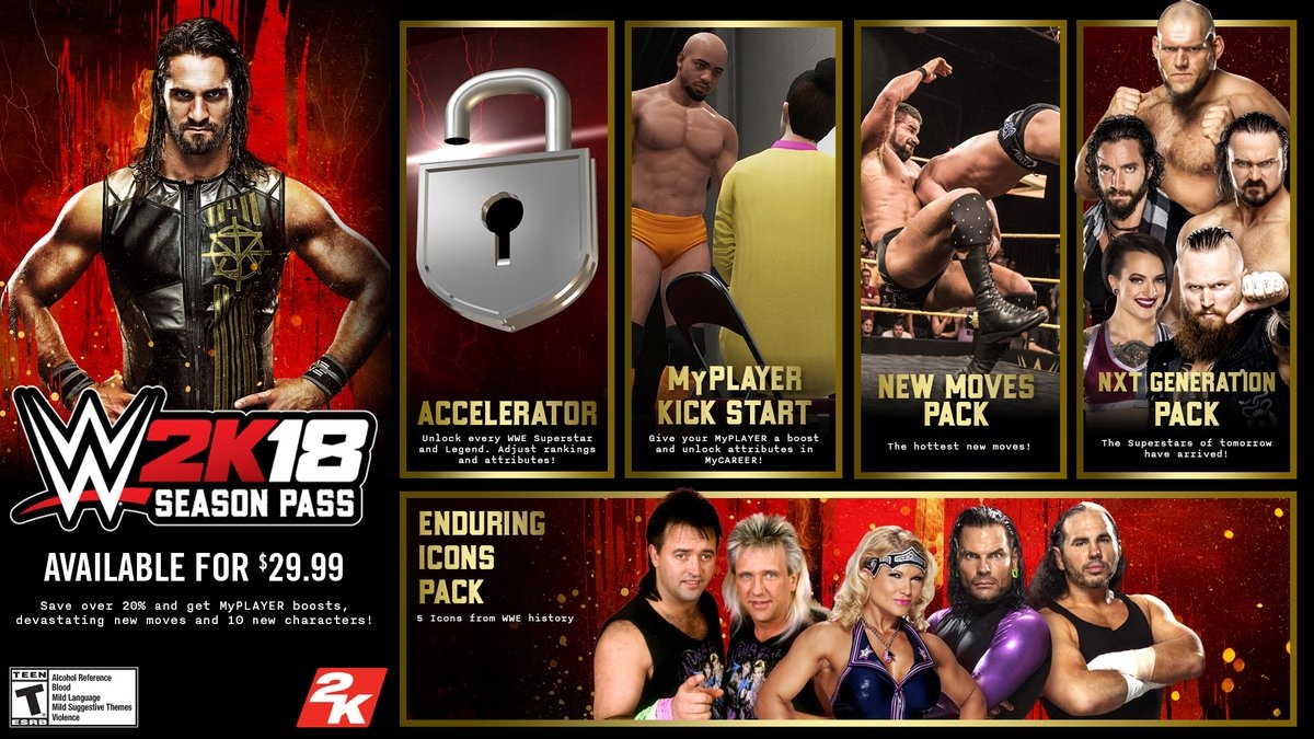 WWE 2K18 получит десять дополнительных бойцов - изображение 1 WWE 2K18 получит десять дополнительных бойцов - фото 1