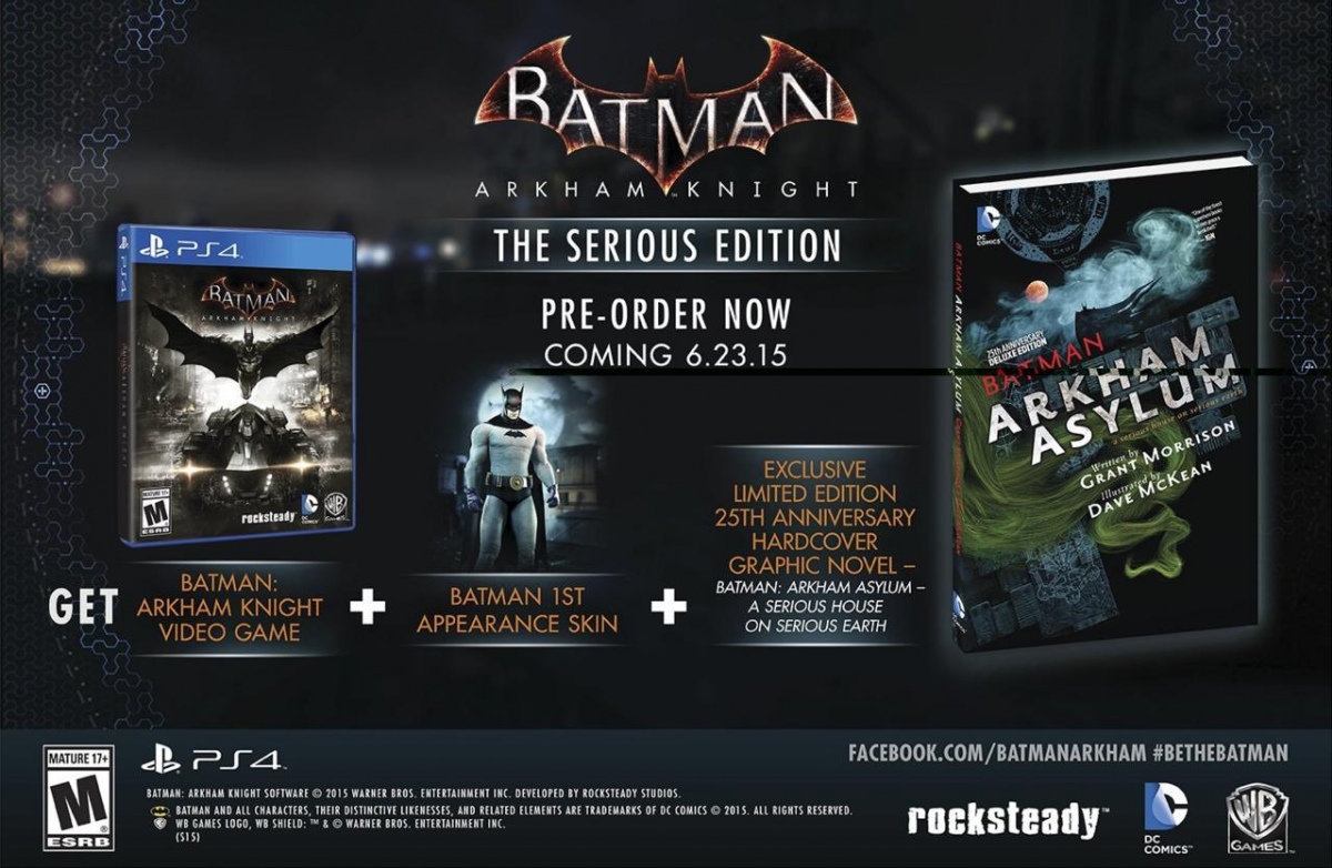 В специальное издание Batman: Arkham Knight войдет графический роман - изображение 1 В специальное издание Batman: Arkham Knight войдет графический роман - фото 1