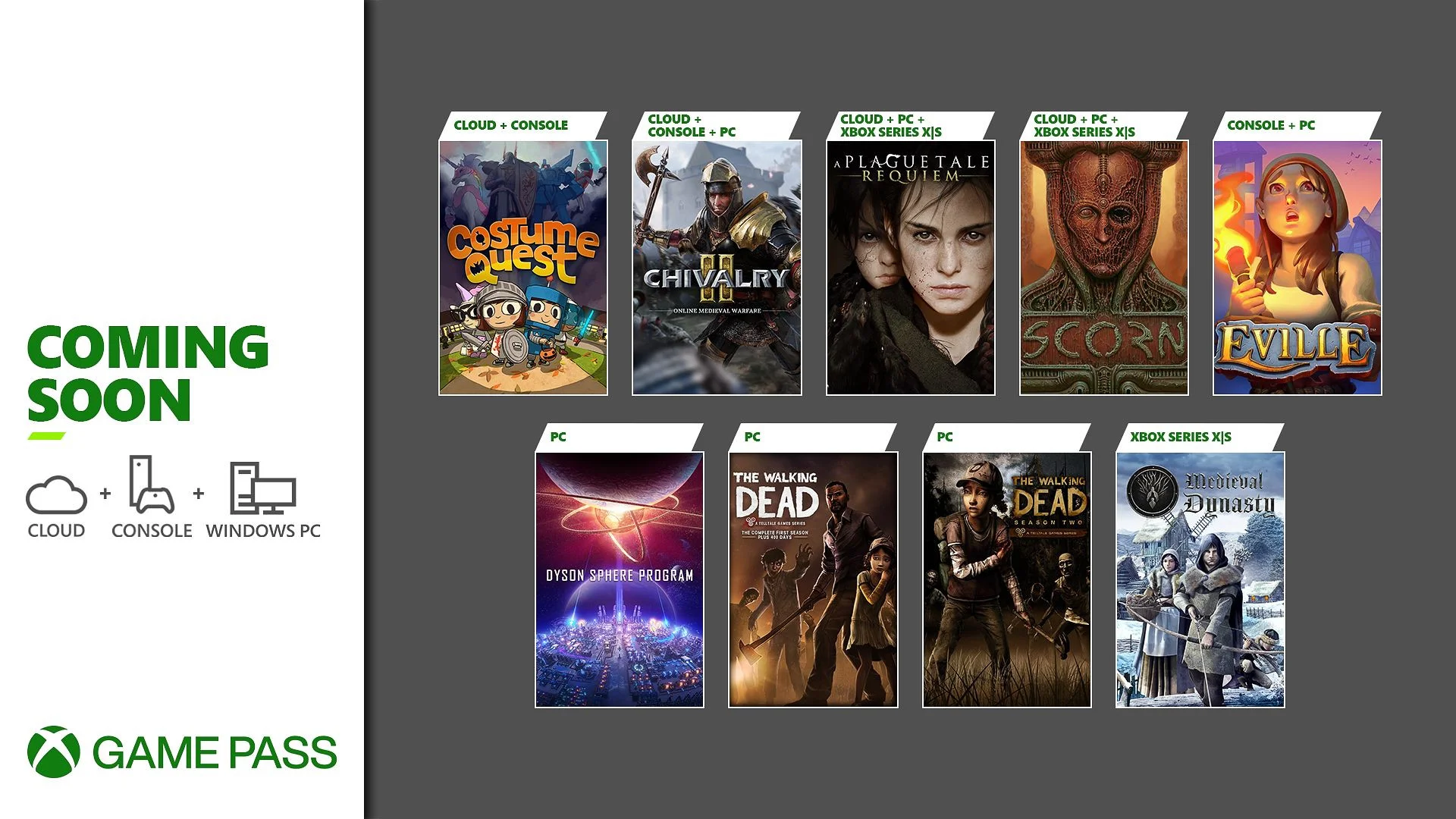 The Walking Dead, Chivalry 2, Scorn, A Plague Tale: Requiem — что добавят в Xbox Game Pass? - фото 1