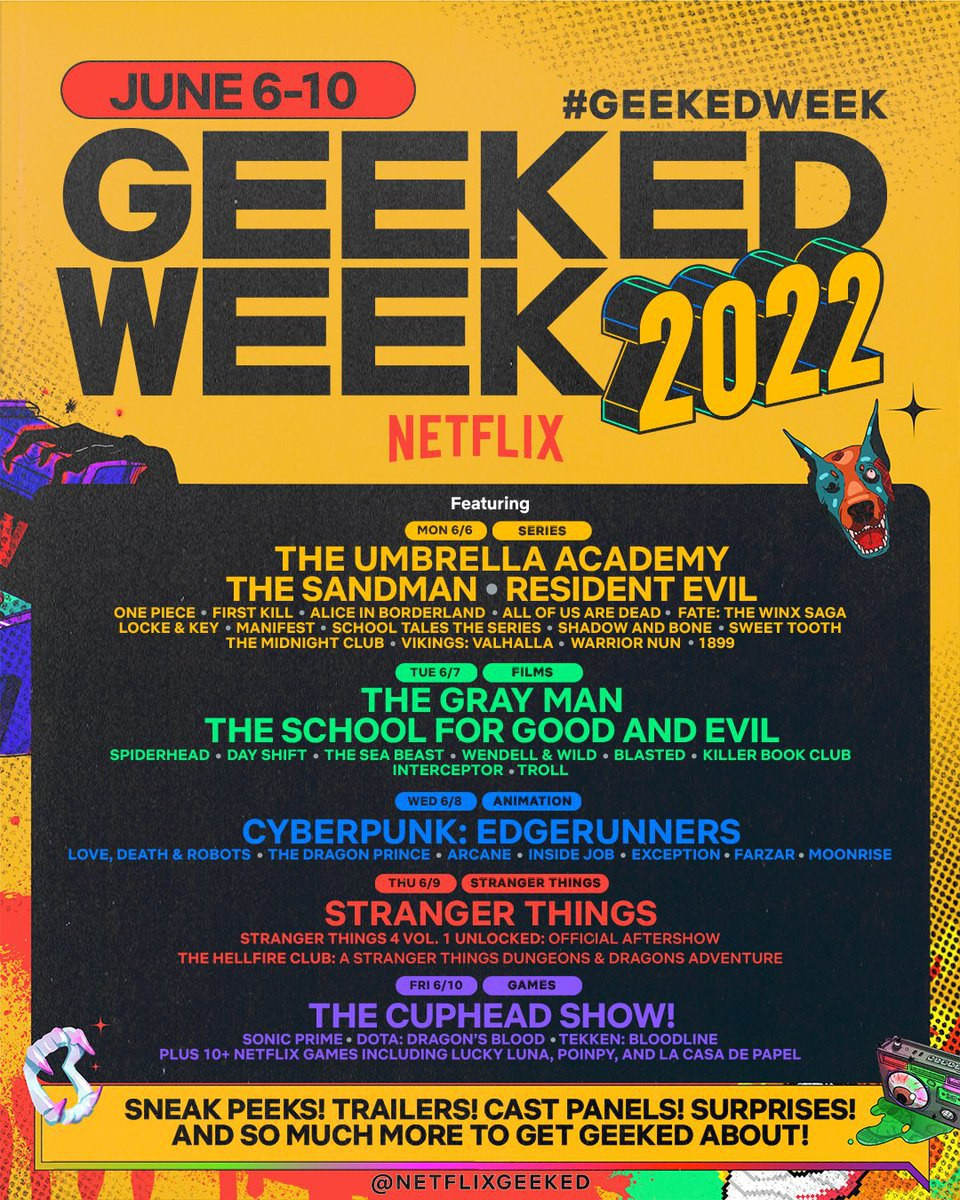 Resident Evil, Cyberpunk 2077, Cuphead и другое в расписании Netflix Geeked Week - изображение 1 Resident Evil, Cyberpunk 2077, Cuphead и другое в расписании Netflix Geeked Week - фото 1