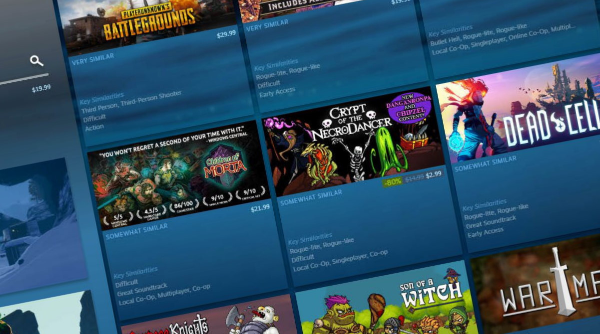 В Steam улучшают работу рекомендаций по играм - изображение обложка