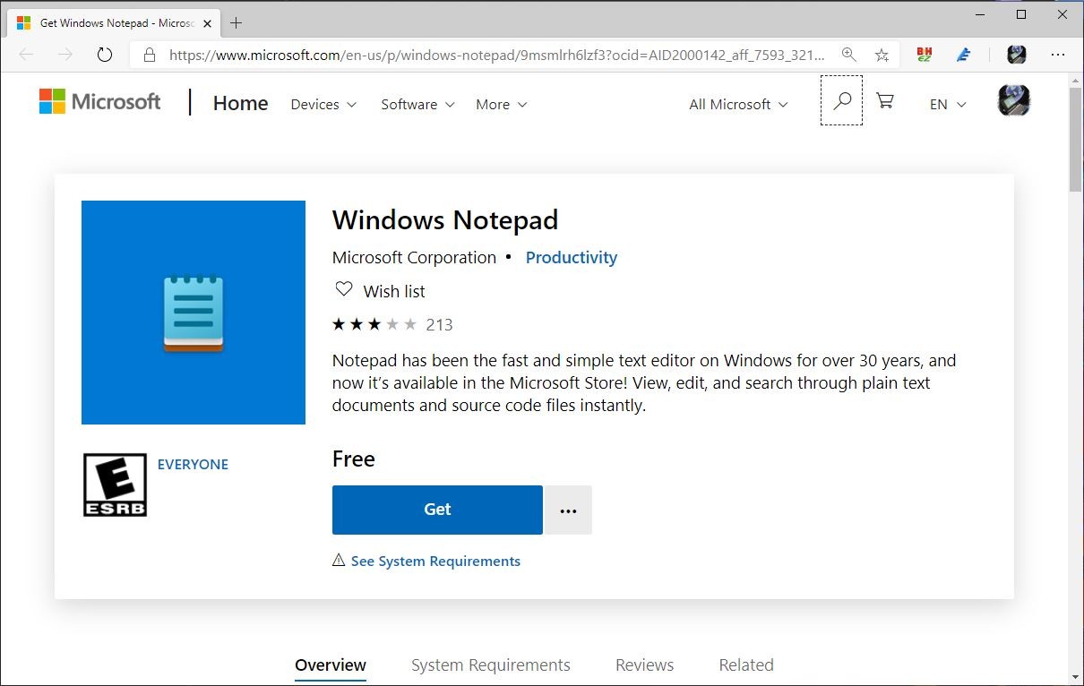 Windows Notepad появился в Microsoft Store - изображение обложка