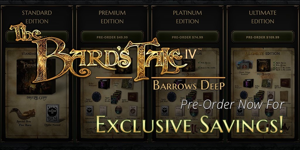 inXile показала The Bard's Tale IV: Barrows Deep - изображение 1 inXile показала The Bard's Tale IV: Barrows Deep - фото 1