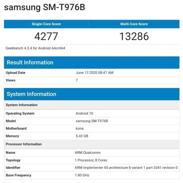 Похоже, что планшет Samsung Galaxy Tab S7+ получит топовый процессор - фото 1