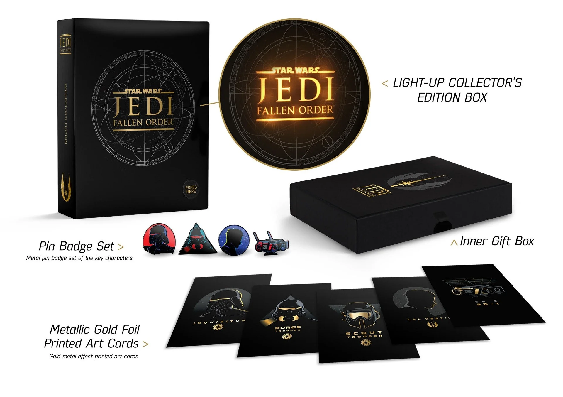 Коробка коллекционки Star Wars Jedi: Fallen Order светится в темноте - фото 1
