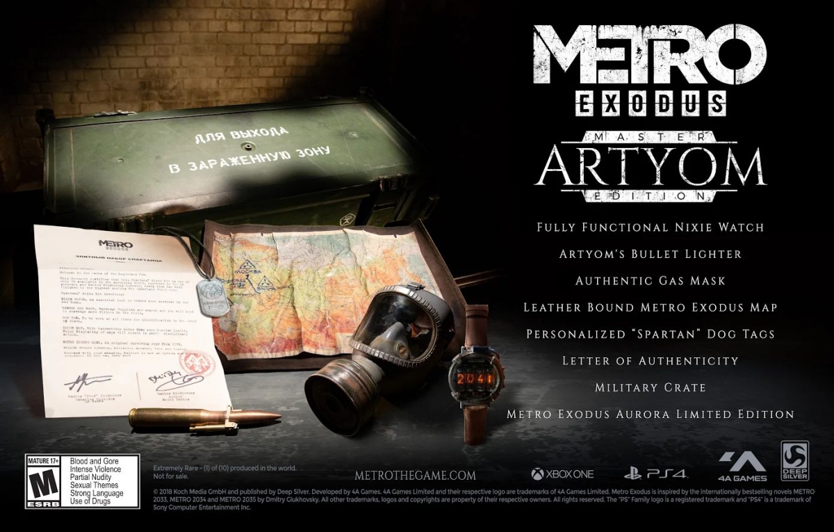 Создатели Metro: Exodus представили коллекционное издание за «миллион пуль» - изображение 1 Создатели Metro: Exodus представили коллекционное издание за «миллион пуль» - фото 1