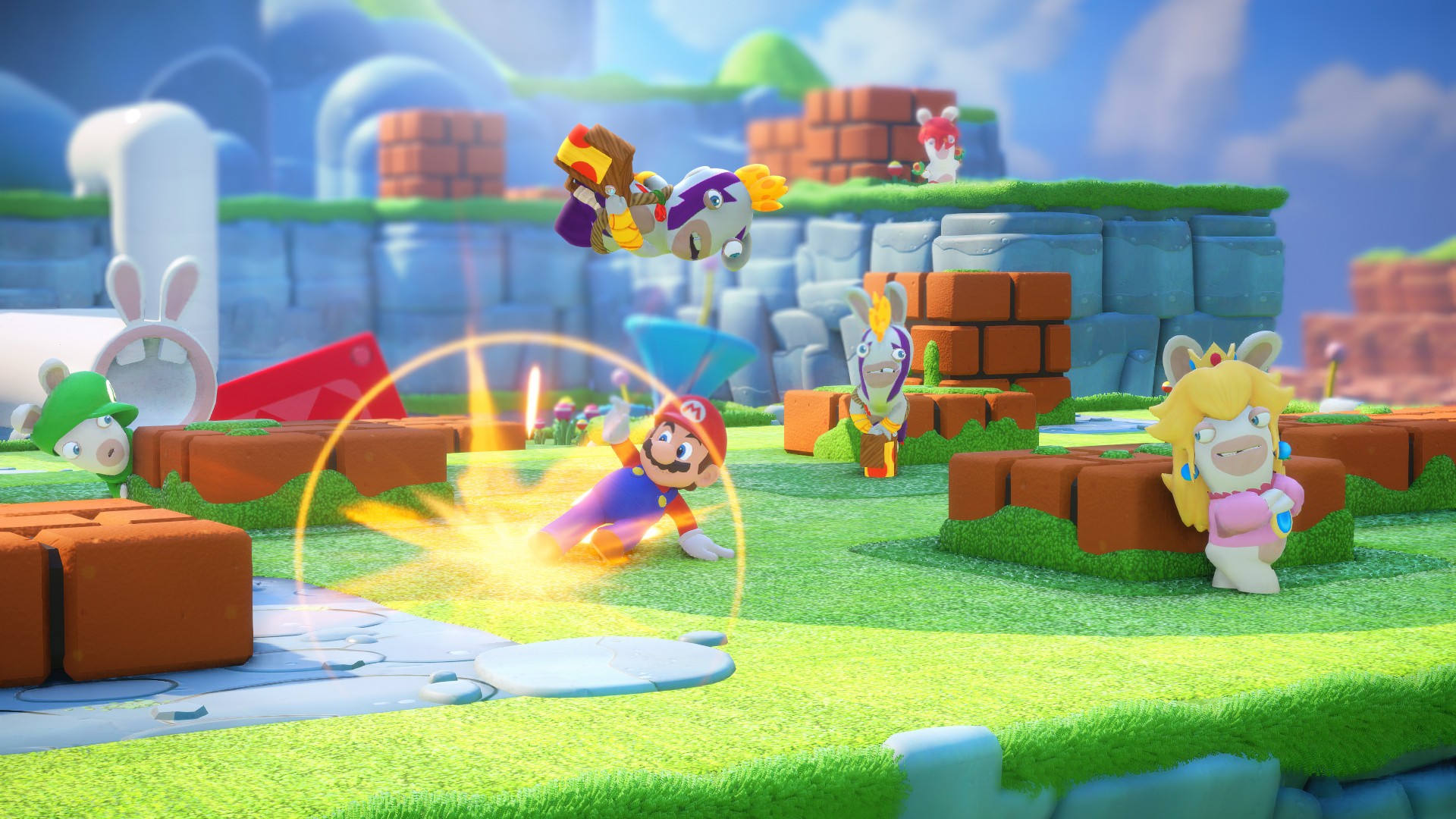Новый ролик Mario + Rabbids Kingdom Battle посвятили кооперативному режиму - изображение обложка