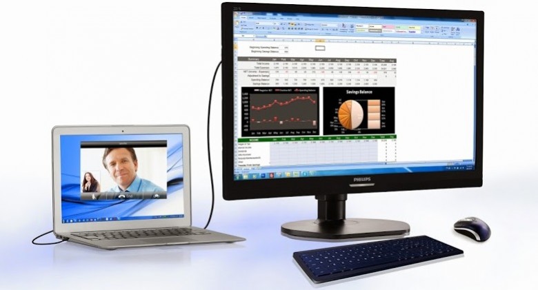 Монитор Philips 221S6QUMB подключается к источнику сигнала через USB - изображение обложка