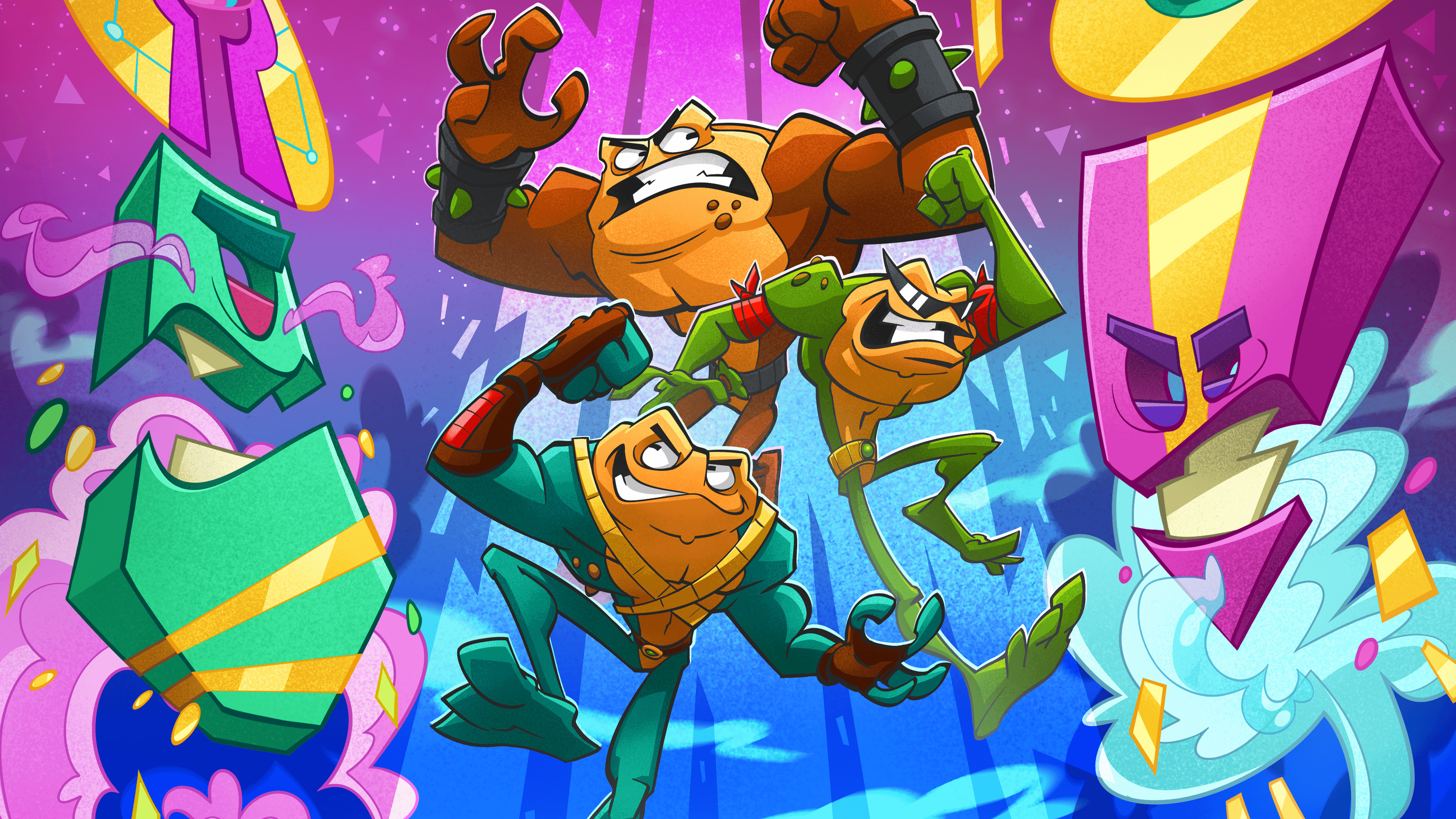 В первом дневнике Battletoads показали сюжетные фрагменты - изображение обложка