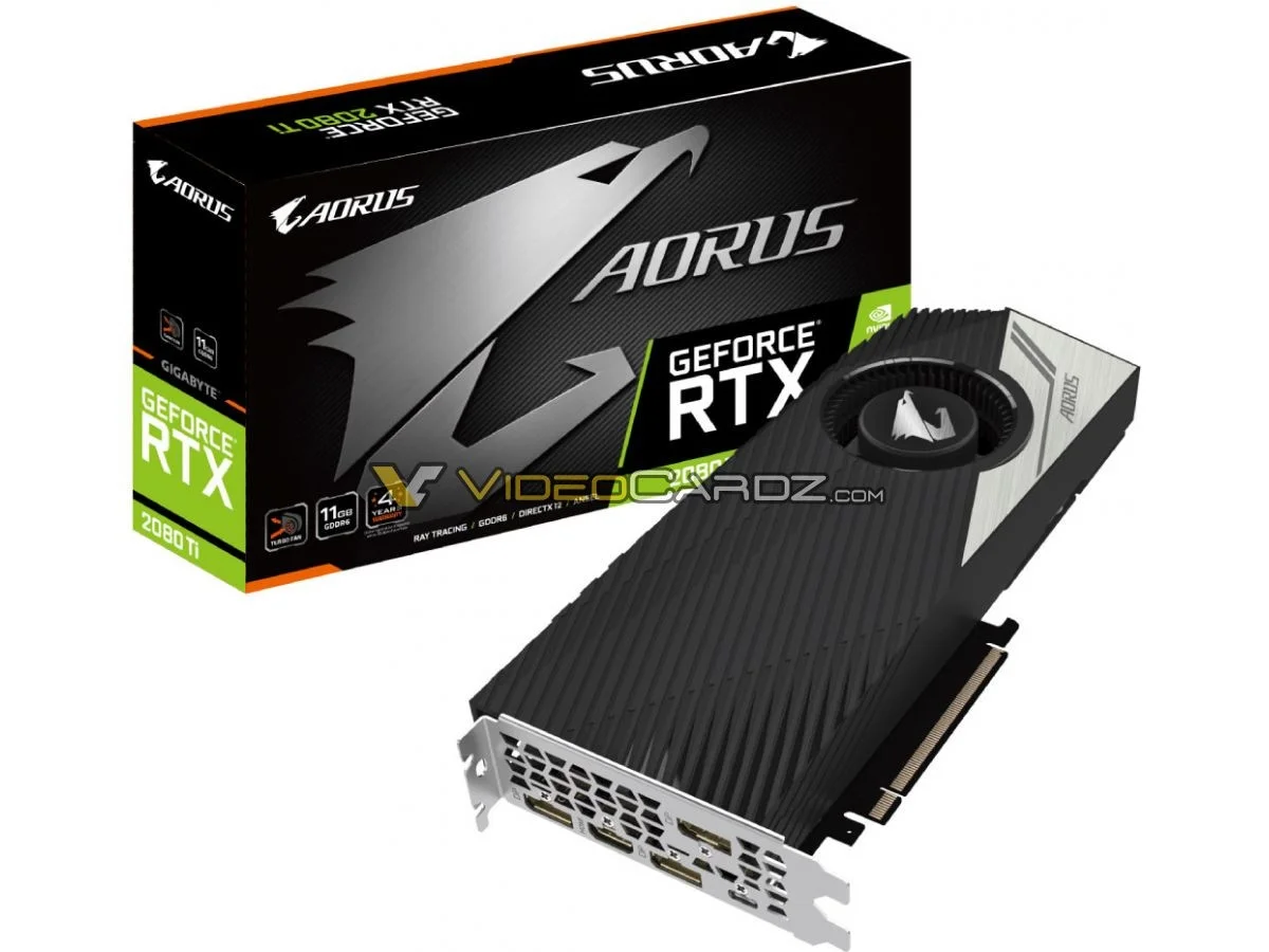 GIGABYTE готовит видеокарту AORUS Turbo GeForce RTX 2080 Ti с турбиной - фото 1