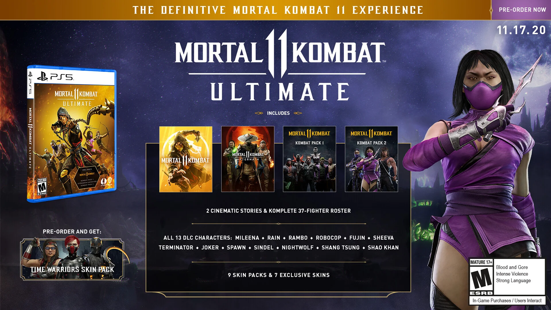 В Mortal Kombat 11 добавят Рэмбо, Милину и Рэйна, а также обновят для PS5 и Xbox Series - фото 1