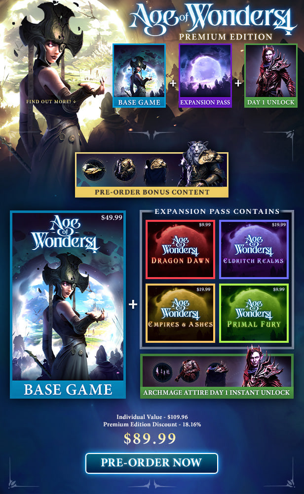 Создатели Age of Wonders 4 рассказали о дополнениях и открыли предзаказы - фото 1