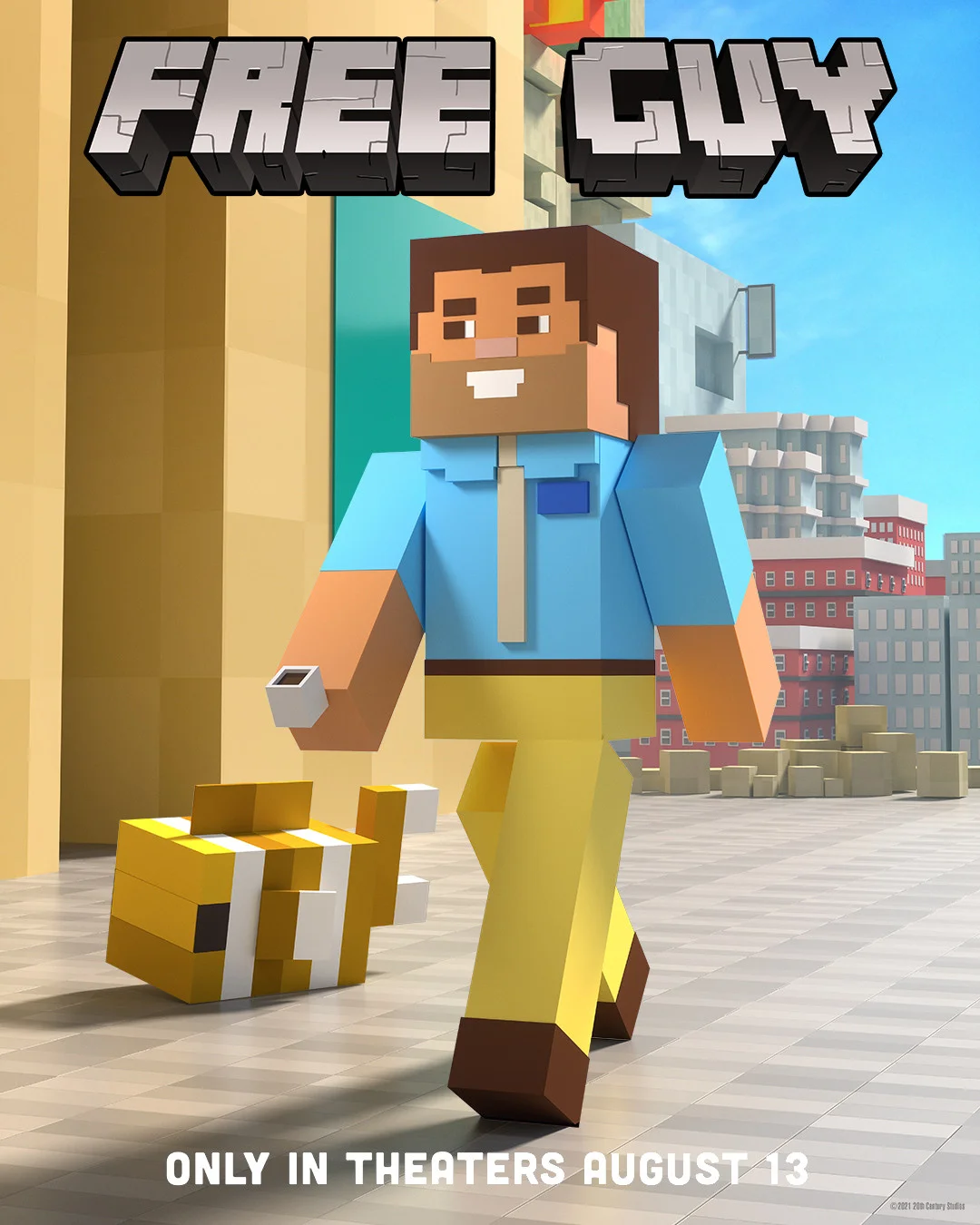 Постеры «Главного героя» отправили Райана Рейнольдса в GTA Vice City, Minecraft, DOOM - фото 4