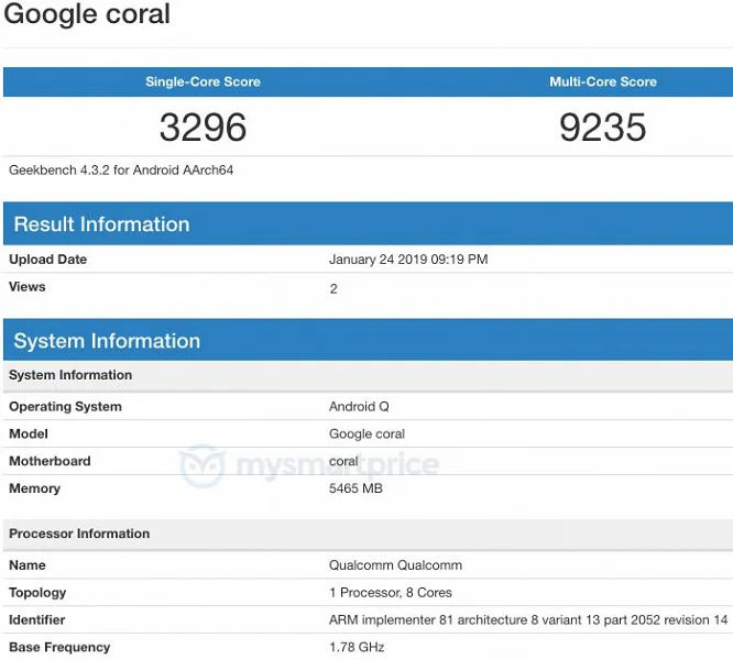 Google Coral — первый в мире смартфон на Snapdragon 855 и Android Q - фото 1
