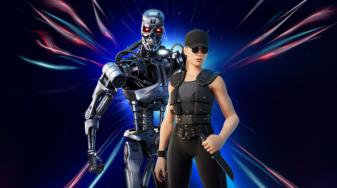 В Fortnite прибыли Терминатор Т-800 и Сара Коннор - изображение обложка