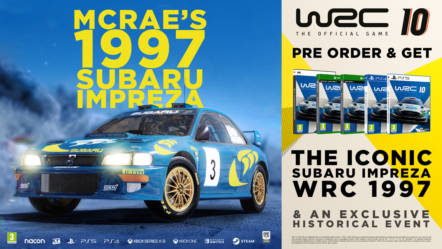 Создатели WRC 10 показали игровой процесс и Subaru Impreza WRC Колина Макрея - изображение 1 Создатели WRC 10 показали игровой процесс и Subaru Impreza WRC Колина Макрея - фото 1
