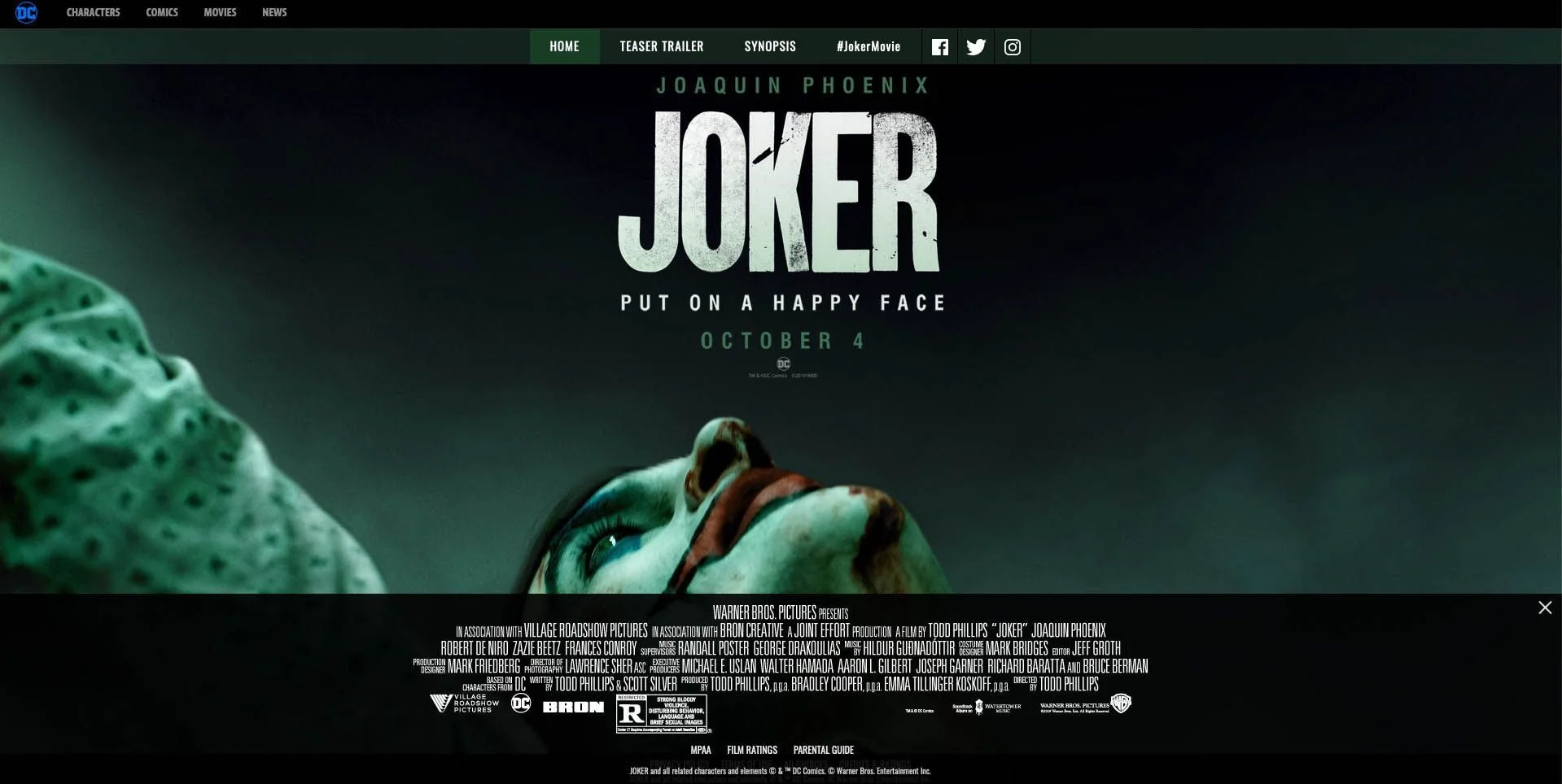 «Джокер» с Хоакином Фениксом получил рейтинг «R» - фото 1