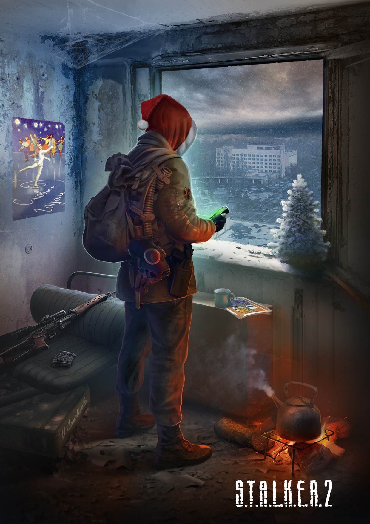 Авторы S.T.A.L.K.E.R. 2 подготовили новогоднюю открытку - изображение 1 Авторы S.T.A.L.K.E.R. 2 подготовили новогоднюю открытку - фото 1