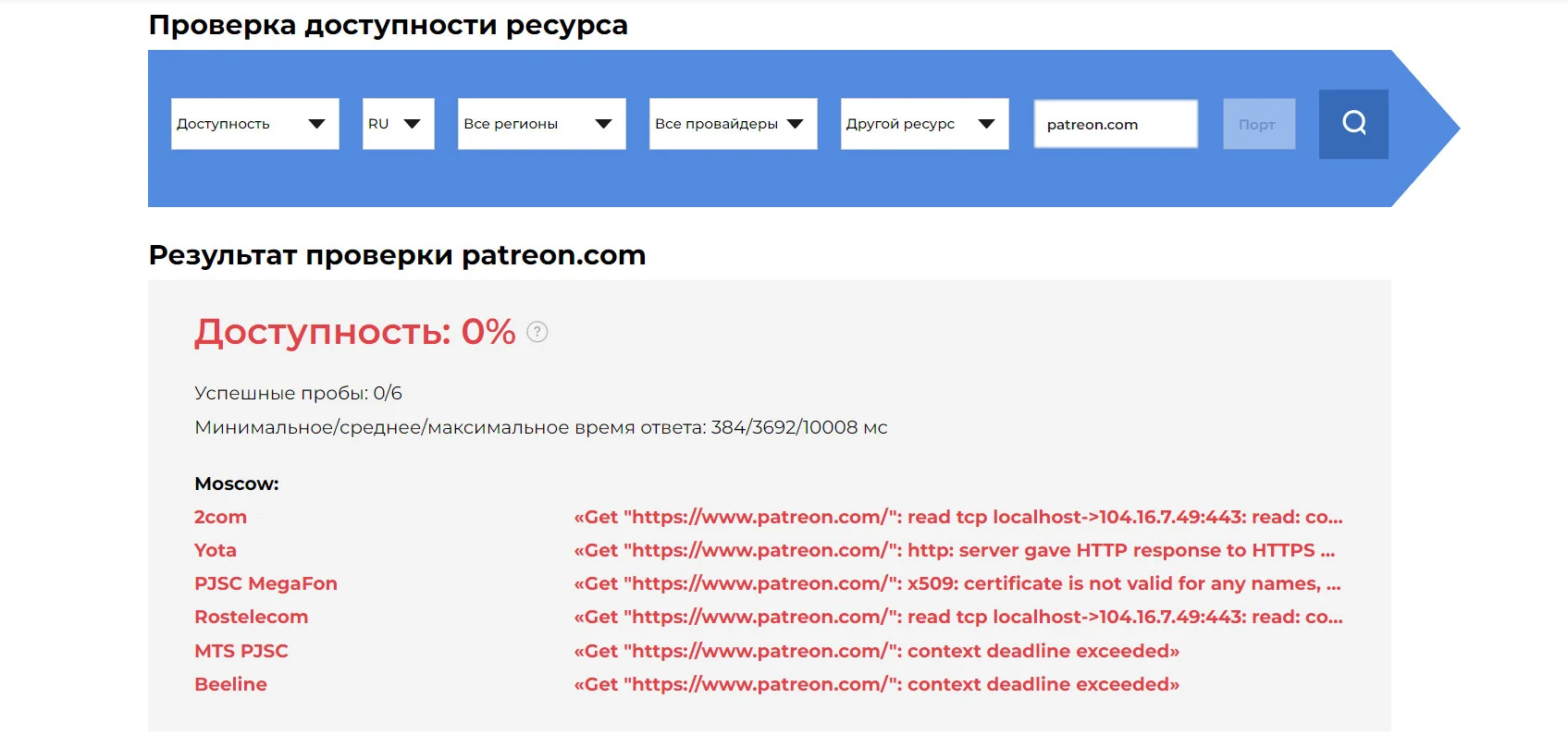 В России заблокировали доступ к сайту Patreon - фото 1