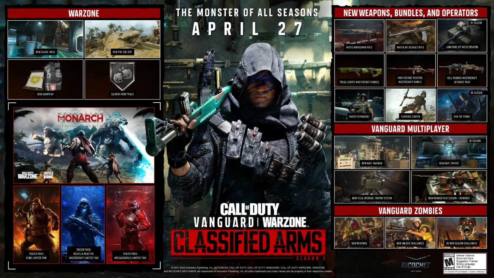 Годзилла, Конг и другие детали третьего сезона Call of Duty: Warzone и Vanguard - фото 1