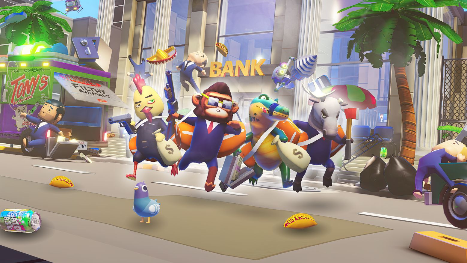 Звериный симулятор ограблений Filthy Animals вышел на PC - изображение обложка