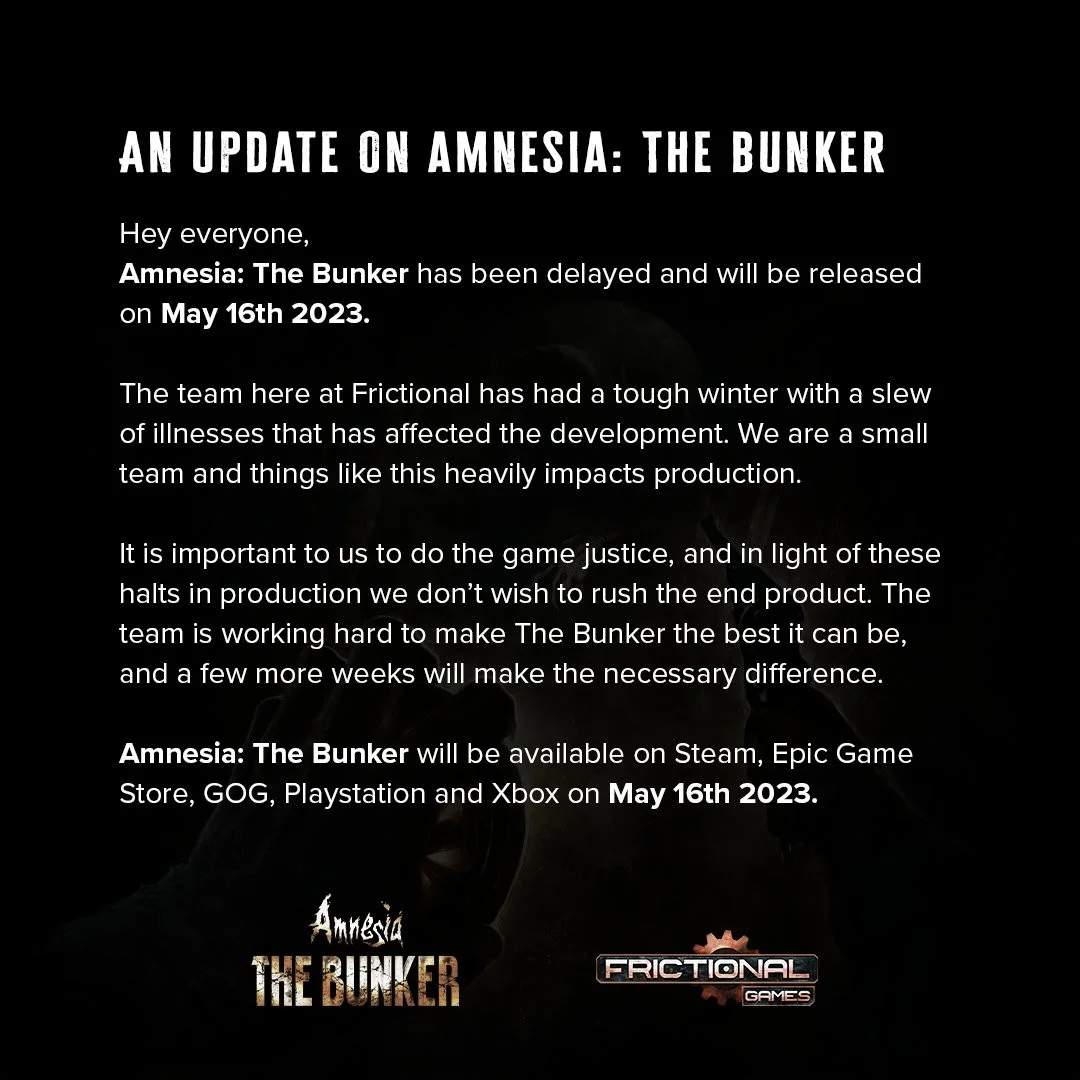 Хоррор Amnesia: The Bunker перенесли на 16 мая - фото 1