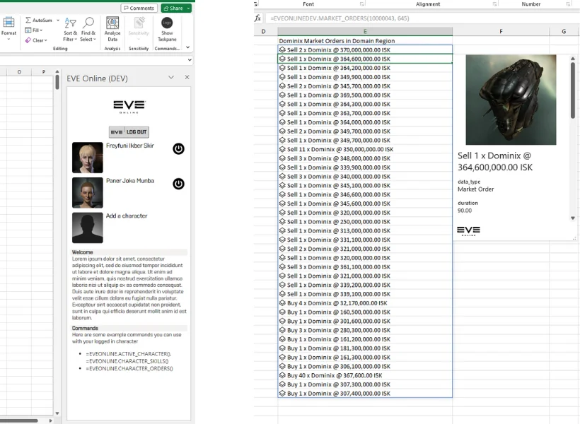 В Eve Online начинается закрытое тестирование интеграции Microsoft Excel - фото 2