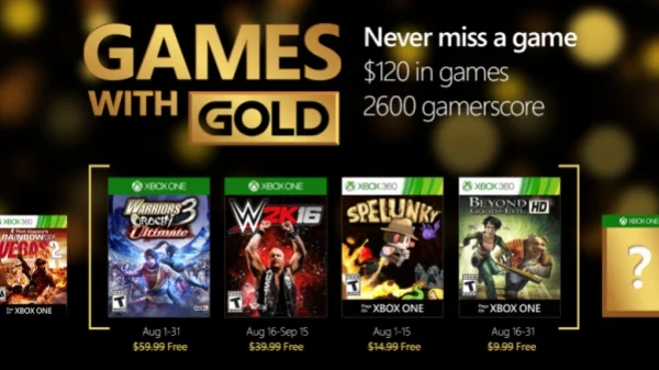 В августе подписчики Xbox Live Gold бесплатно получат WWE 2K16 и еще три игры - фото 1