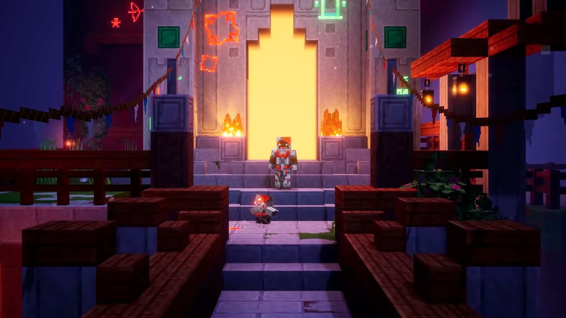 В Minecraft Dungeons проходит новое сезонное приключение «Светящаяся ночь» - изображение обложка