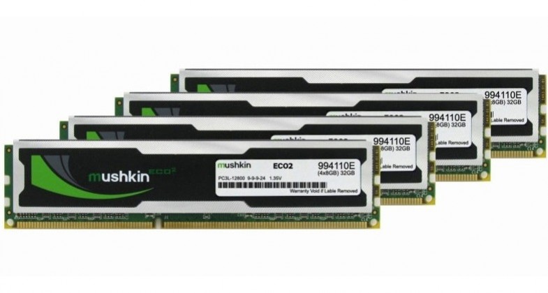 Память Mushkin Eco2 DDR3L-1600 работает при напряжении 1,35 В - изображение обложка