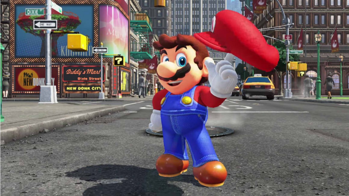 В новом ролике Super Mario Odyssey главный герой бьёт людей шляпой - изображение обложка