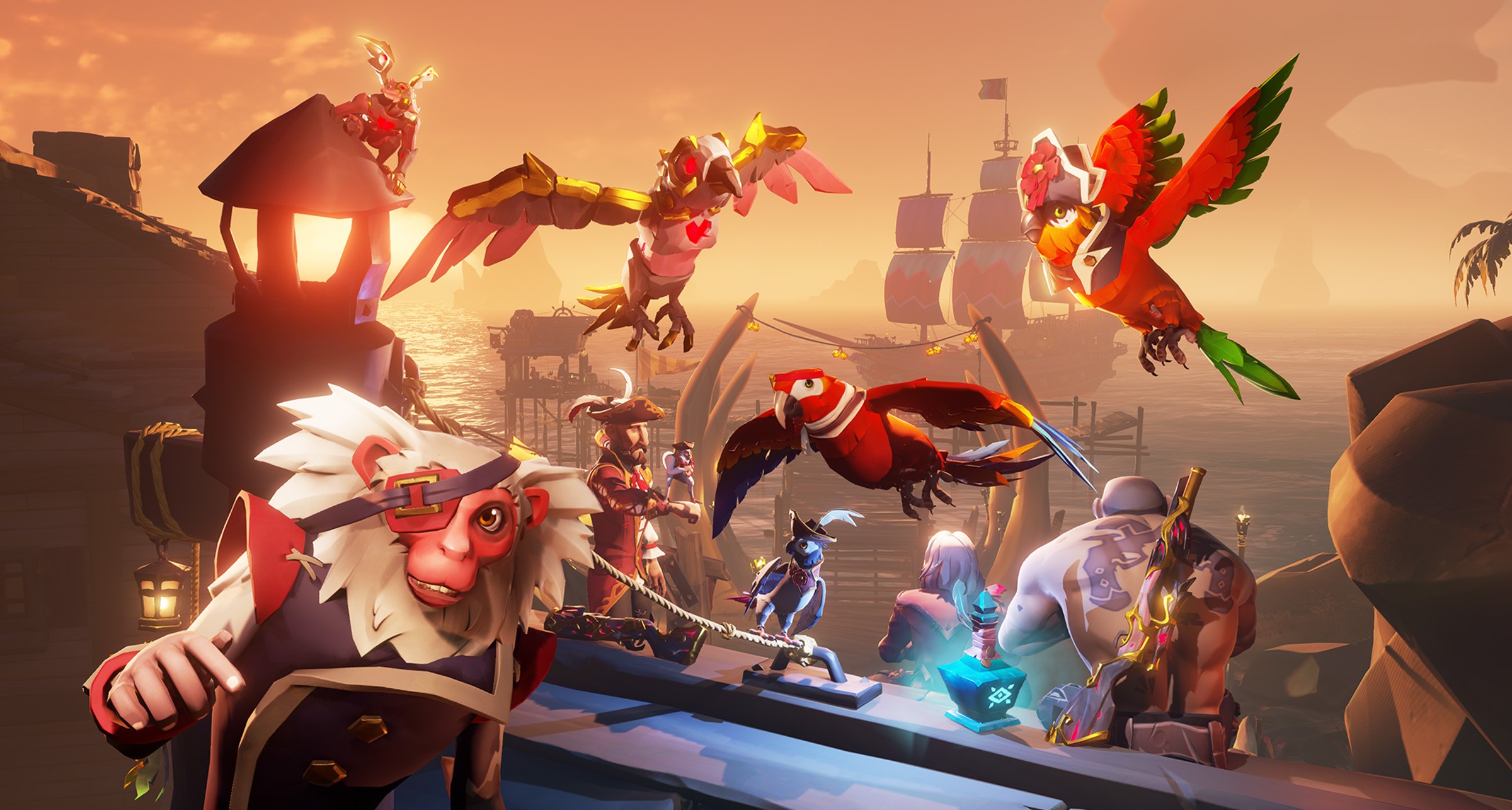 Игроки Sea of Thieves смогут одеть обезьяну в костюм банана - изображение обложка