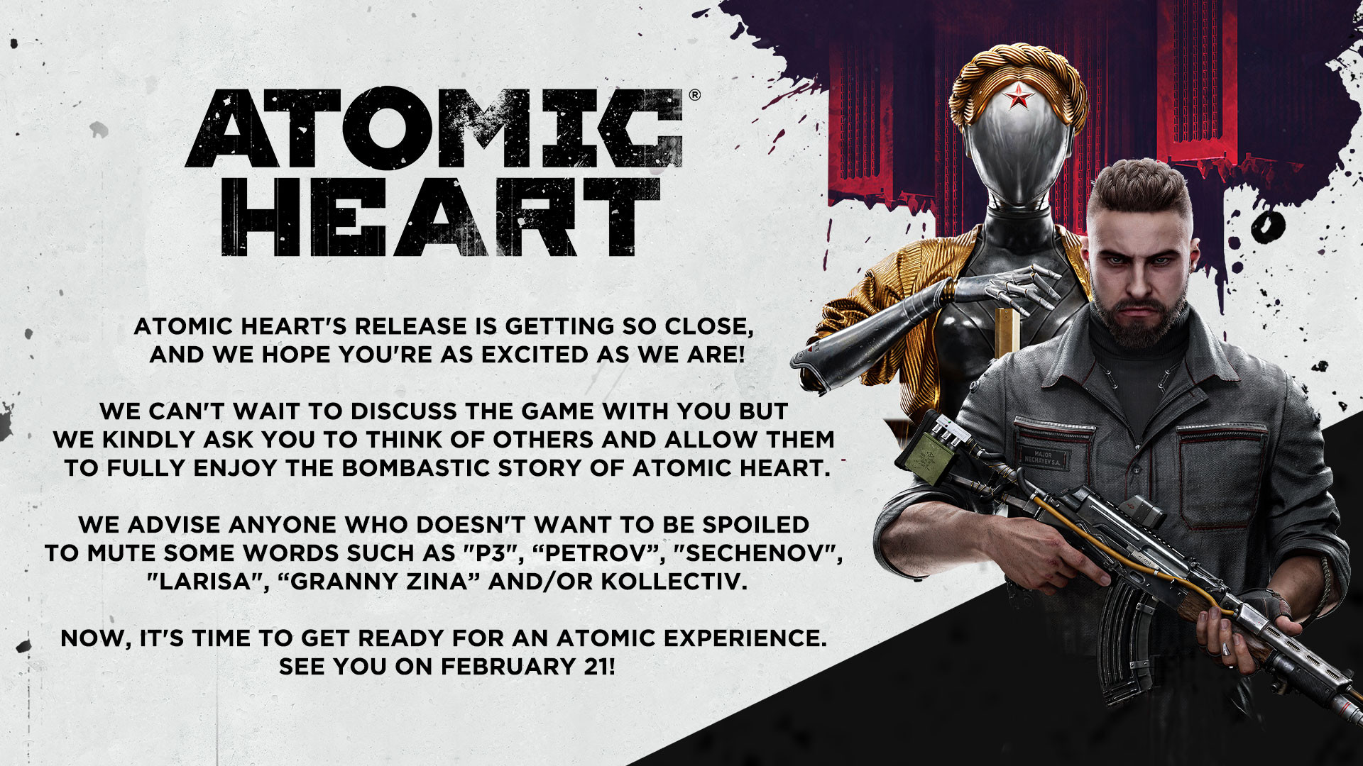 Разработчики Atomic Heart предупреждают о спойлерах в сети - фото 1