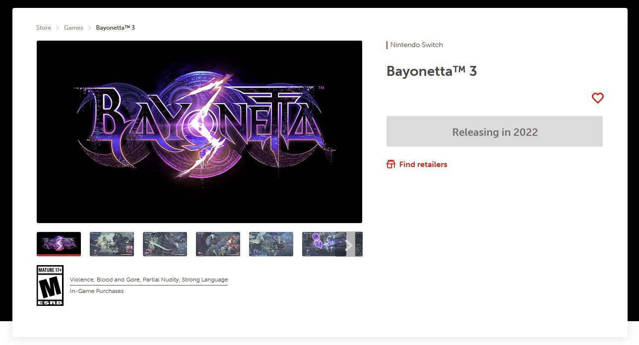 Насилие и частичная нагота — Bayonetta 3 выдали возрастной рейтинг - изображение 1 Насилие и частичная нагота — Bayonetta 3 выдали возрастной рейтинг - фото 1