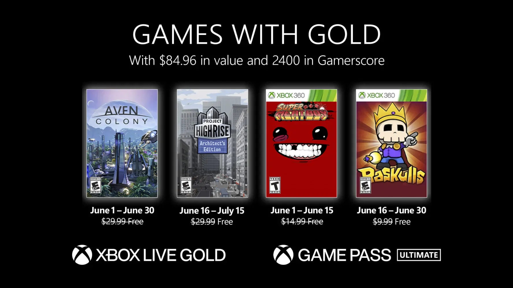 В июне подписчиков Xbox Live Gold ждут Super Meat Boy, Aven Colony и ещё две игры - фото 1