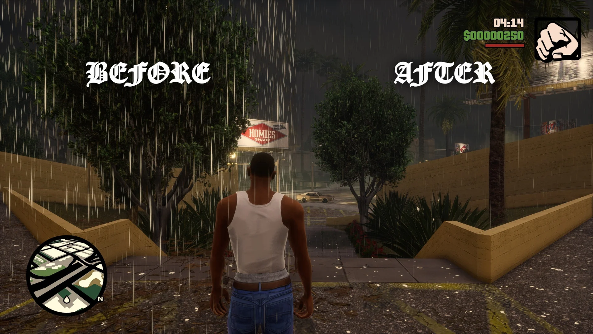 Фанатский мод поправил проблему сильного дождя в обновлённой GTA: San Andreas - фото 1