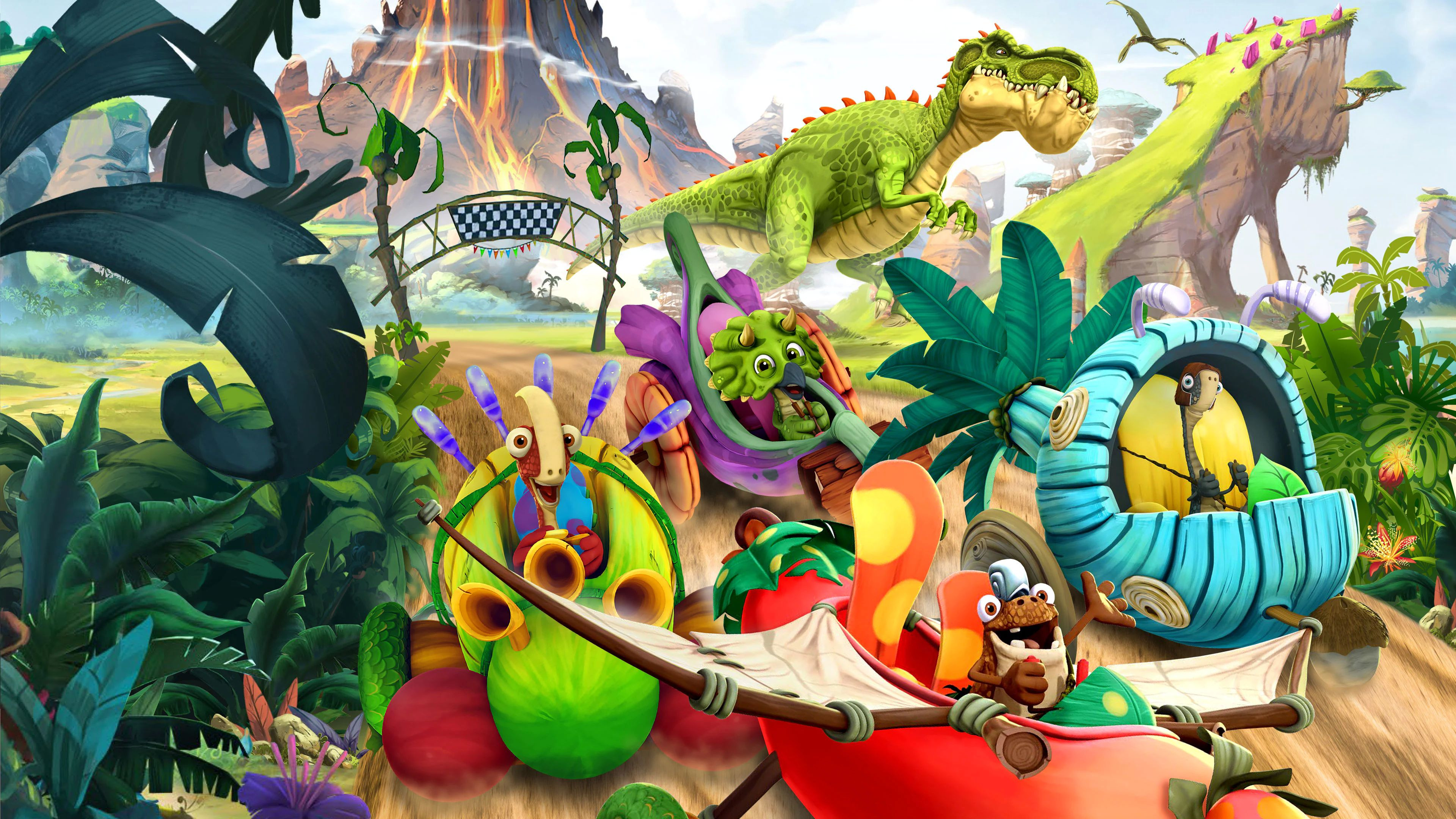Авторы All-Star Fruit Racing объявили о релизе Gigantosaurus: Dino Kart - изображение обложка
