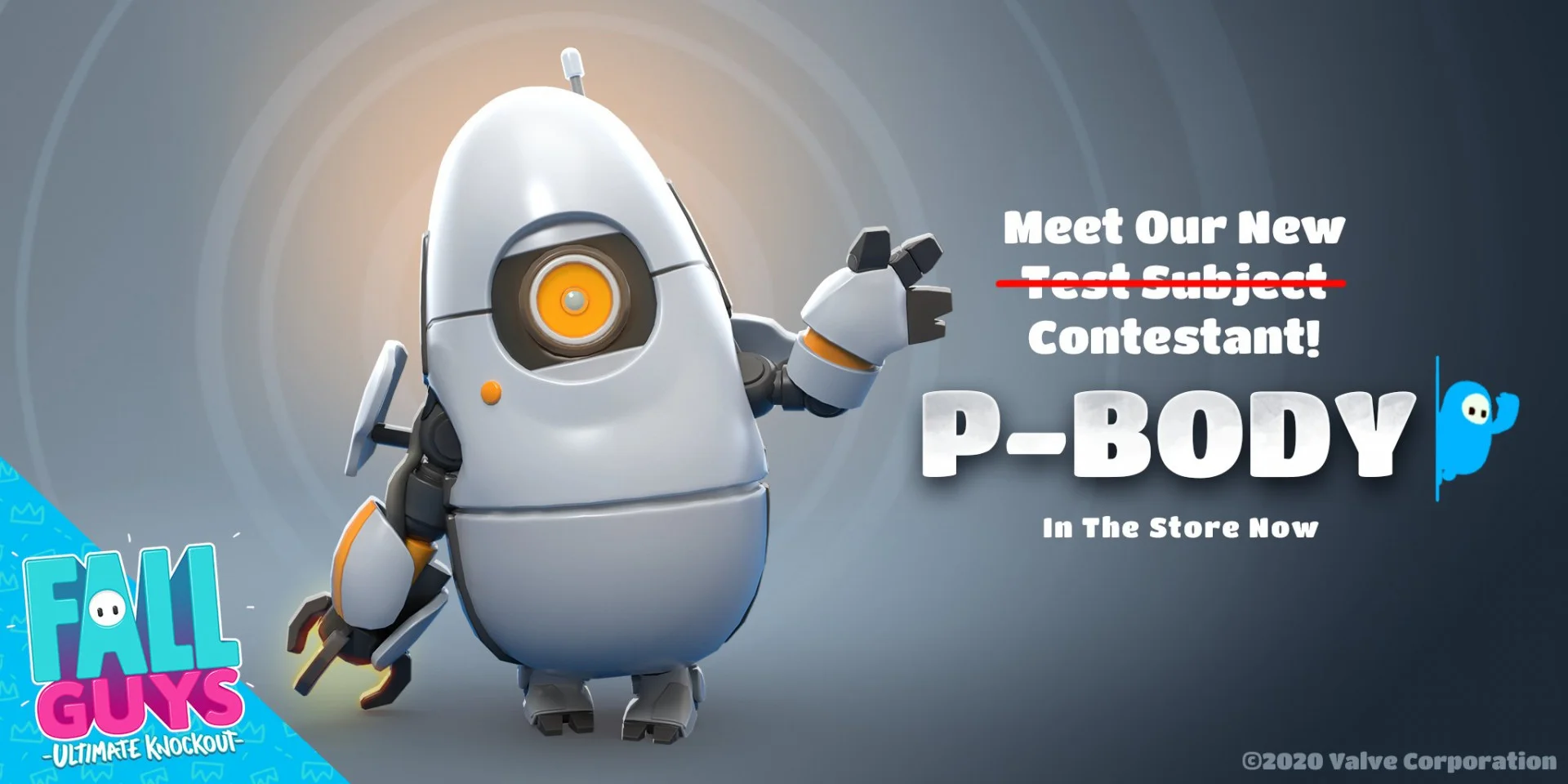 В Fall Guys добавили костюм P-Body из Portal 2 - фото 1